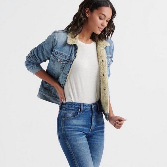 Lucky Brand Denim Sherpa Jacket 